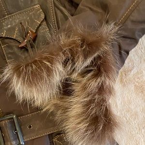 Danier Leather Jacket with Real Fox Fur